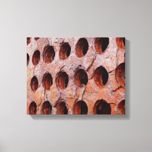 Copie perforée rouillée de toile en métal