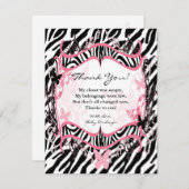 copie PLATE de zèbre de papillon de fille du carte (Devant / Derrière)