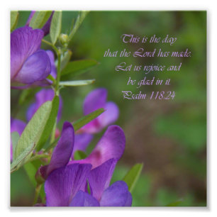 Copie pourpre de photo de vers de bible de 118:24