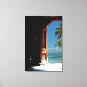 Copie rêveuse tropicale de toile de porte