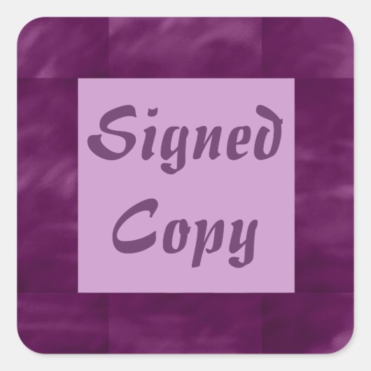 Copie signée - Stickers Carrés (#15) (Devant)