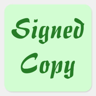 Copie signée - Stickers Carrés (#18)