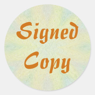 Copie signée - Stickers ronds (#25)