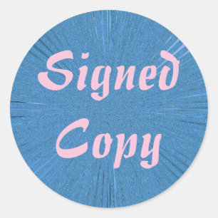 Copie signée - Stickers ronds (#3)