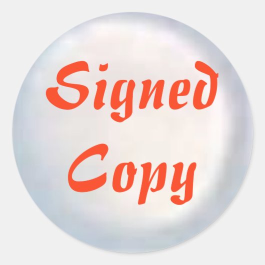 Copie signée - Stickers ronds (#36) (Devant)