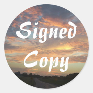 Copie signée - Stickers ronds (#50)