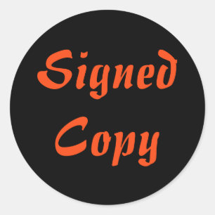 Copie signée - Stickers ronds (#60)