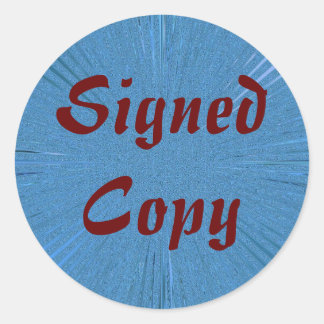 Copie signée - Stickers ronds (#7)