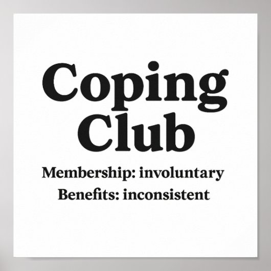 Coping Club - Poster (Voorkant)