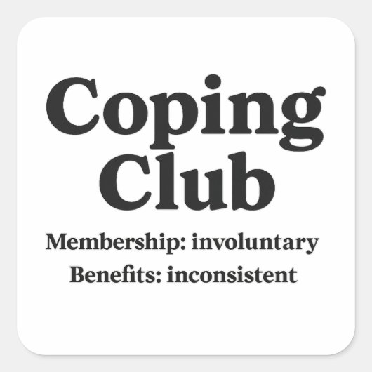 Coping Club - Sticker (Voorkant)