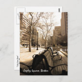 Copley Square Benches Briefkaart (Voorkant / Achterkant)