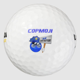 CopMoji - Blue Lives Matter Golf Balls 3 Pack Golfballen
