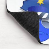 CopMoji - tapis de souris bleu de matière des vies (Coin)