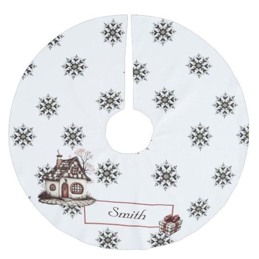 Copos de Nieve Personalizable Kerstboom Rok (Voorkant)