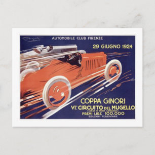 Coppa Ginori Auto Club Firenze Briefkaart