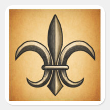 Coppe Fleur De Lis Vierkante Stickers