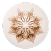 Copper 3D Shiny Mandala Keramische Knop (Voorkant)