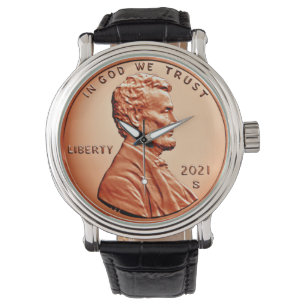 Copper Abraham Lincoln penny, 1 cent 2021 Watch Horloge