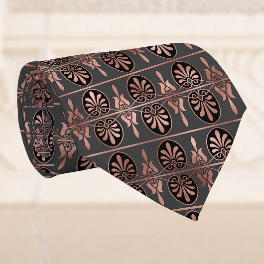 Copper and Black Art Deco Look Elegant Stropdas