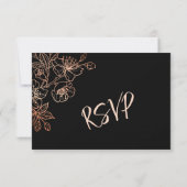 Copper Black Wedding RSVP (Dos)