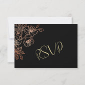  Copper Black Wedding RSVP (Dos)
