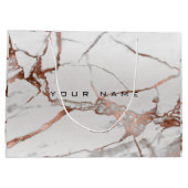 Copper Bronze Marble Metallic Gift Gray Silver Lux Groot Cadeauzakje (Achterkant)