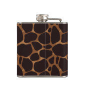 Copper Brown Abstract Leopard Patroon Heupfles (Achterkant)