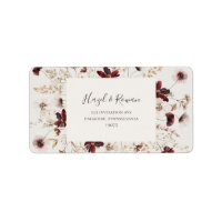 Copper Burgundy Wildflower | Adres beige retourner