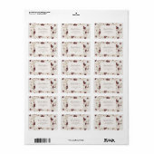 Copper Burgundy Wildflower | Adres beige retourner Etiket (Full Sheet)