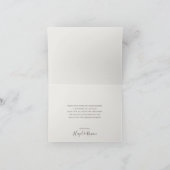 Copper Burgundy Wildflower | Beige Hartelijk dank Bedankkaart (Binnen)