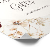 Copper Burgundy Wildflower | Beige kaarten en cade Poster (Hoek)