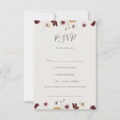 Copper Burgundy Wildflower Beige Song Request RSVP (Voorkant)