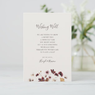 Copper Burgundy Wildflower Beige wishinggoed Informatiekaartje