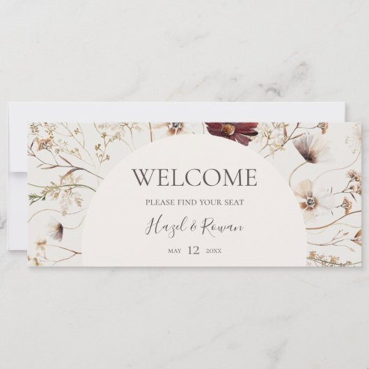 Copper Burgundy Wildflower | Beige zitplaats (Voorkant)