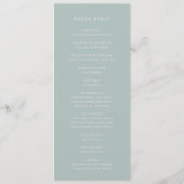 Copper Burgundy Wildflower | Blauwgroen weddenscha Programma (Achterkant)