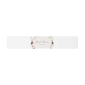 Copper Burgundy Wildflower Wedding Uitnodigingen Wikkel (Vlak)