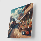 Copper Canyon Express Vierkante Klok (Hoek)