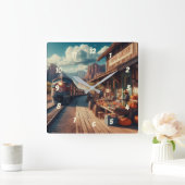 Copper Canyon Express Vierkante Klok (Huis)