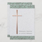 Copper Cross Stone 2 Uitvaart Aankondiging (Voorkant / Achterkant)