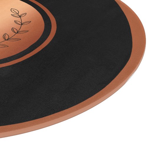 Copper Detailed Personalized Kitchen Cutting Board Snijplank (Hoek)