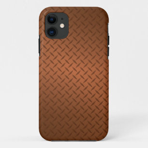 Copper Diamondplate Let Pattern iPhone 11 Hoesje