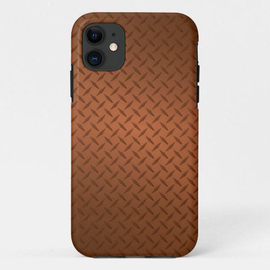 Copper Diamondplate Let Pattern Case-Mate iPhone Case (Achterkant)