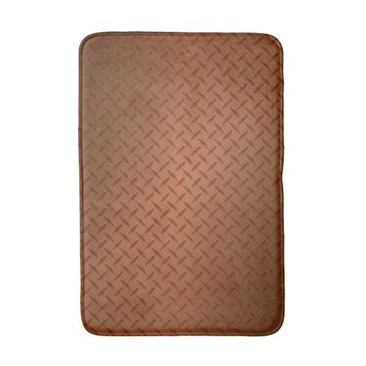 Copper Diamondplate Pattern Kijk Badmat (Voorkant Verticaal)