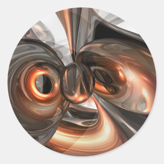 Copper Dreams Abstracte Sticker (Voorkant)
