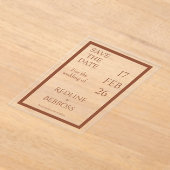 Copper Elegant Modern Wedding Acryl Uitnodigingen (Laagn)