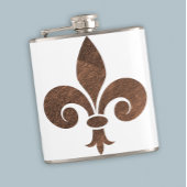 Copper Fleur De Lis Bar Cadeau Heupfles