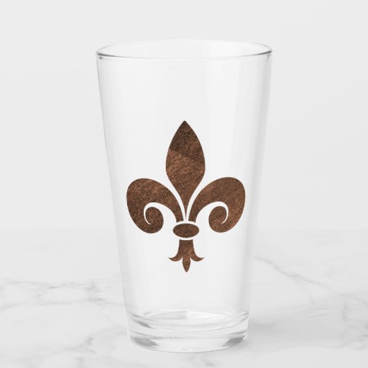 Copper Fleur De Lis Glas (Voorkant)