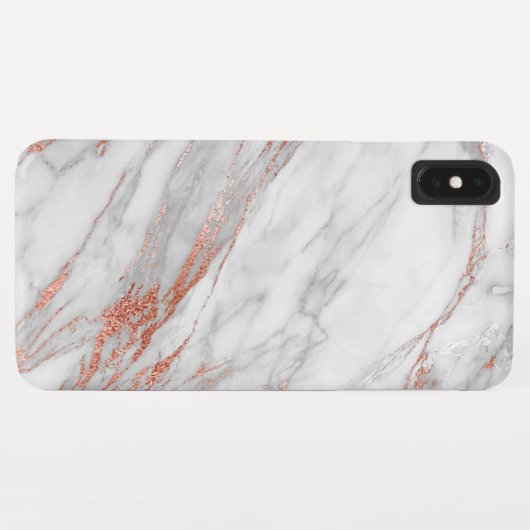 Copper | Girly Roos Gold & White Monomgram Case-Mate iPhone Case (Achterkant (horizontaal))