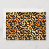 Copper Gold Leopard Folie Gem Heart 21st Birthday Kaart (Achterkant)