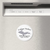 Copper Harbor Michigan Map Magnet Magneet (Insitu (Vaatwasser))